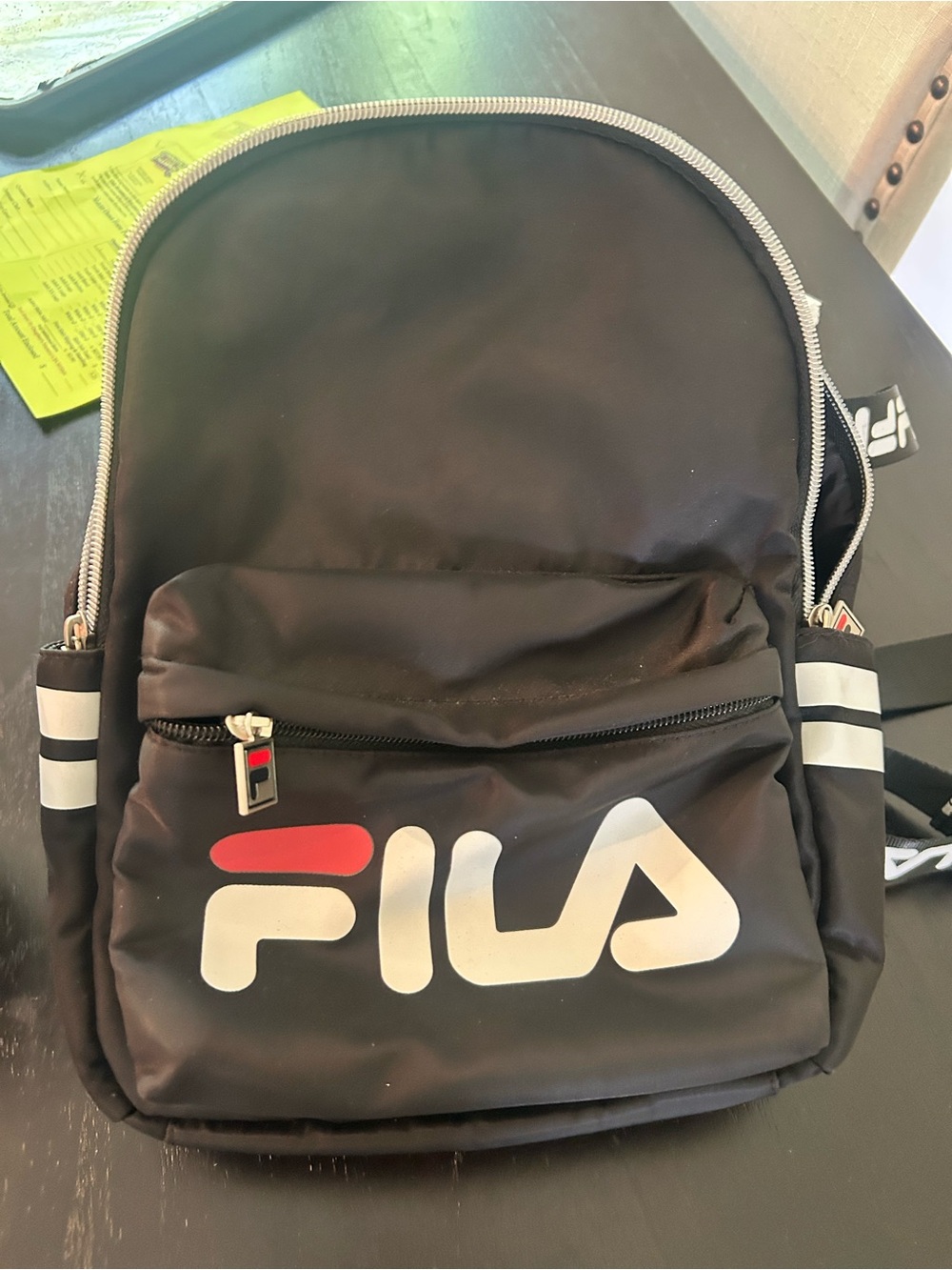 FILA Black Logo Backpack